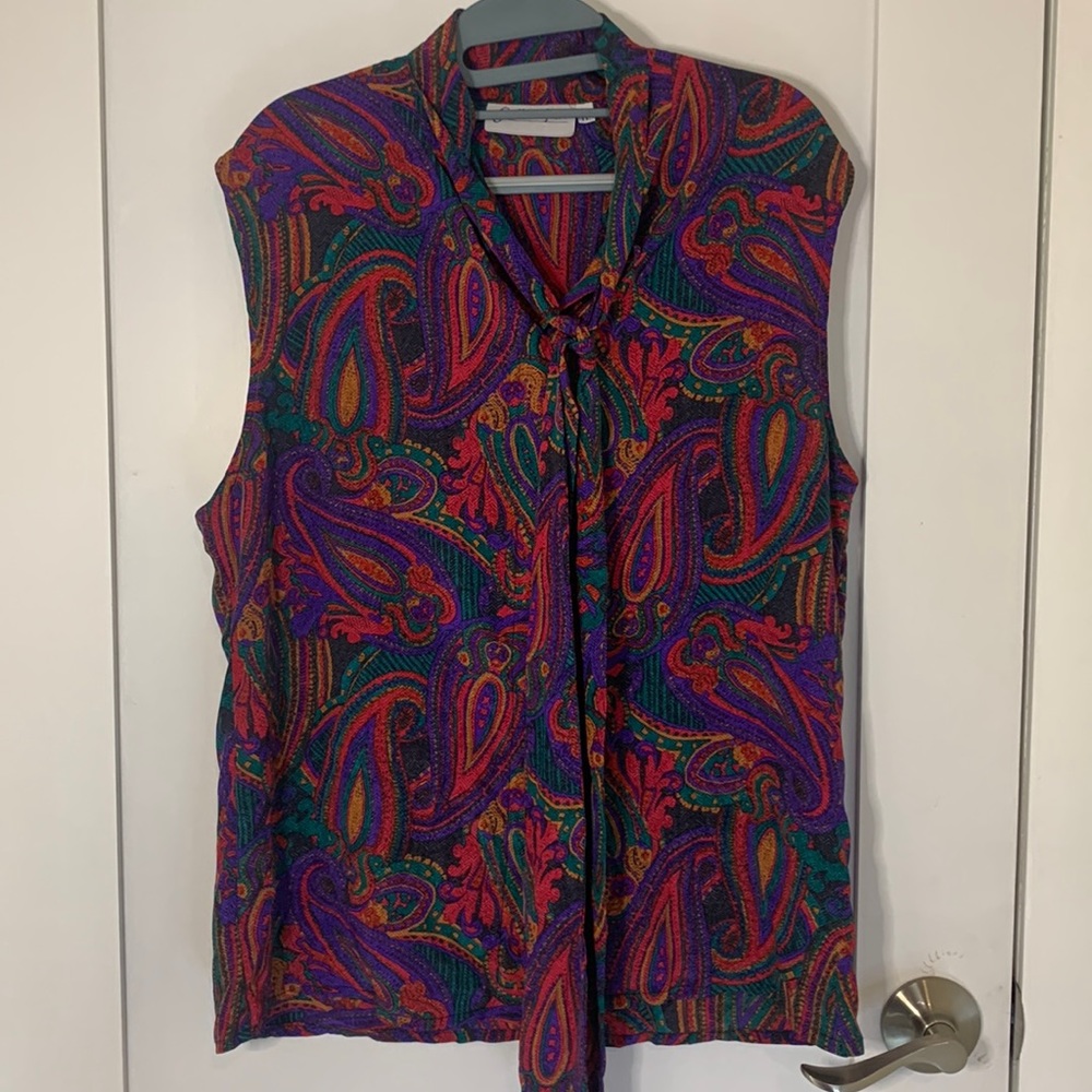 Vintage Retro Colorful Blouse